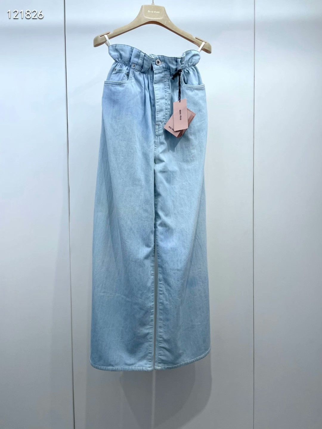 Miu Miu Miu Miu Light Blue Letter Bud Jeans Size 24" / US 00 / IT 34 - 1 Thumbnail