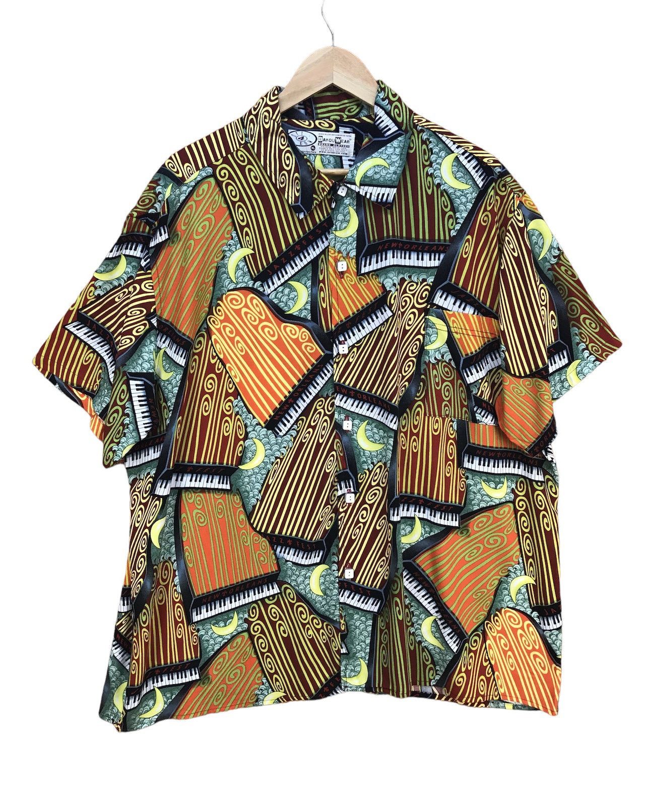 Vintage Vintage Made In USA Piano Print Hawaiian Shirt Size US XL / EU 56 / 4 - 1 Thumbnail