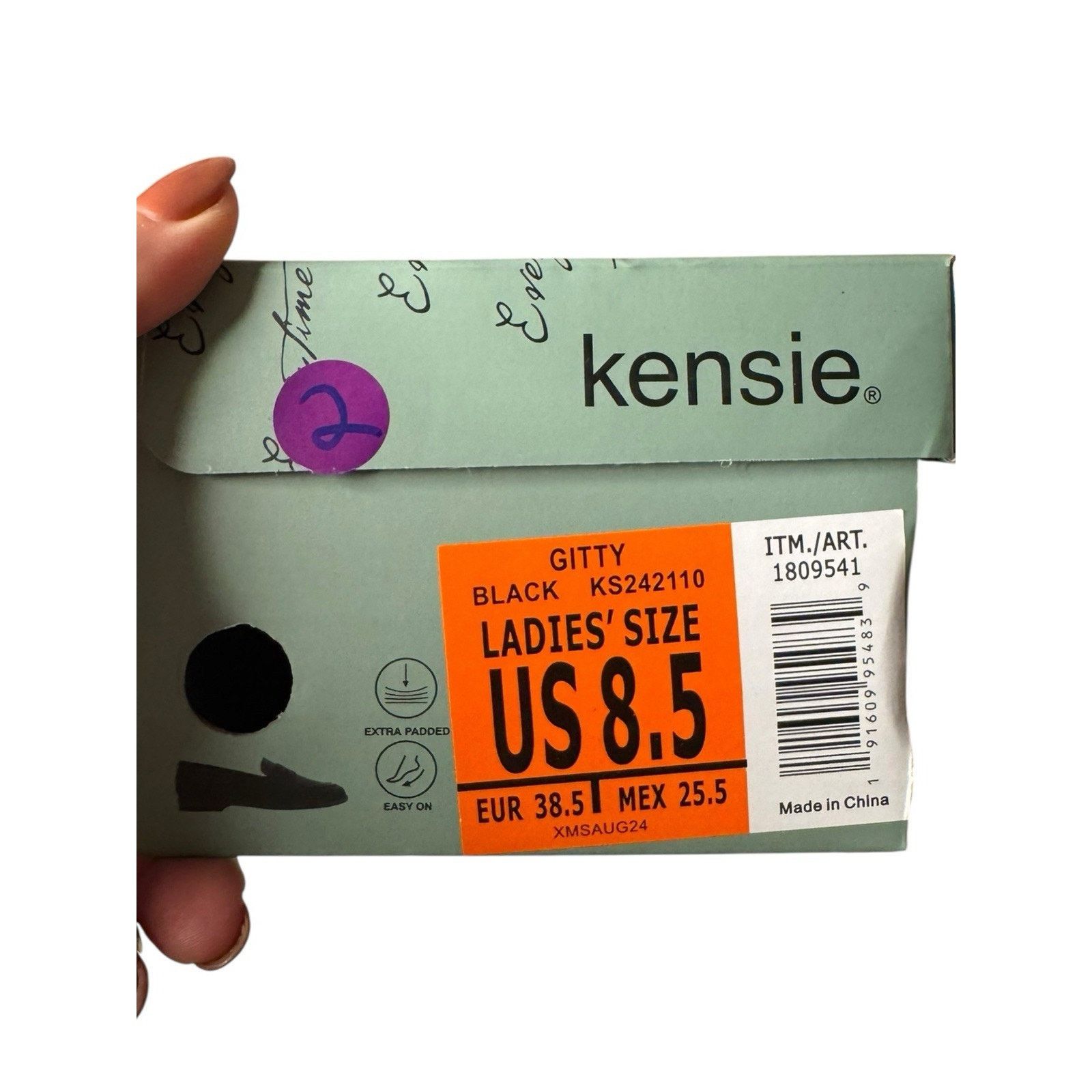 Other Kensie NEW Gitty Penny Loafer Shoes Black Vegan Size US 8.5 / IT 38.5 - 7 Thumbnail