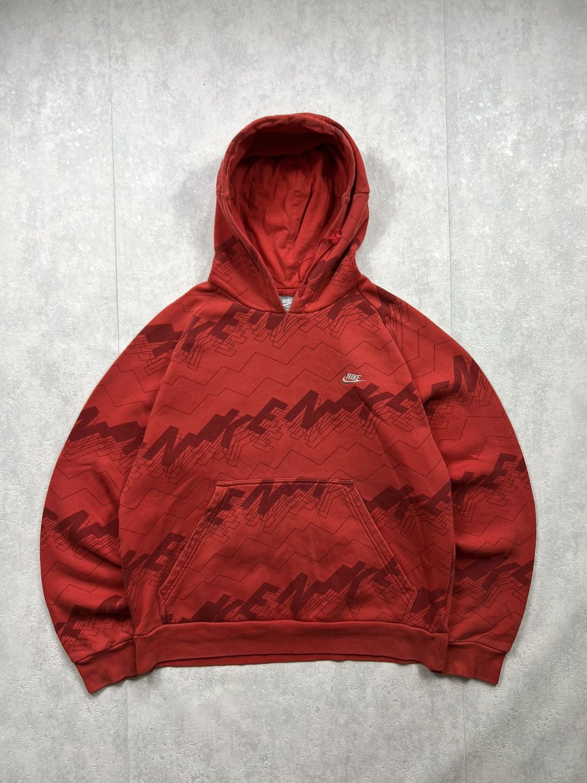 Nike 00’s NIKE MONOGRAM VINTAGE Y2K HOODIE RARE Size US S / EU 44-46 / 1 - 1 Thumbnail