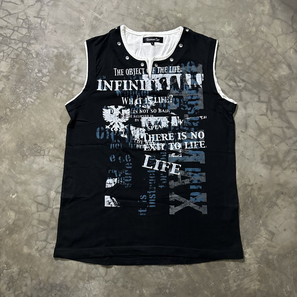 Japanese Brand JAPANESE BEAUMONT CARR POEM TANKTOP TSHIRT BONDAG PUNK STYLE Size US L / EU 52-54 / 3 - 1 Thumbnail