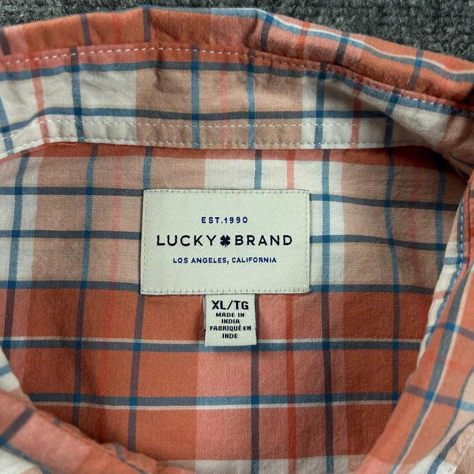 Lucky Brand Lucky Brand Shirt Mens XL Plaid Button Up Short Sleeve Size US XL / EU 56 / 4 - 2 Thumbnail