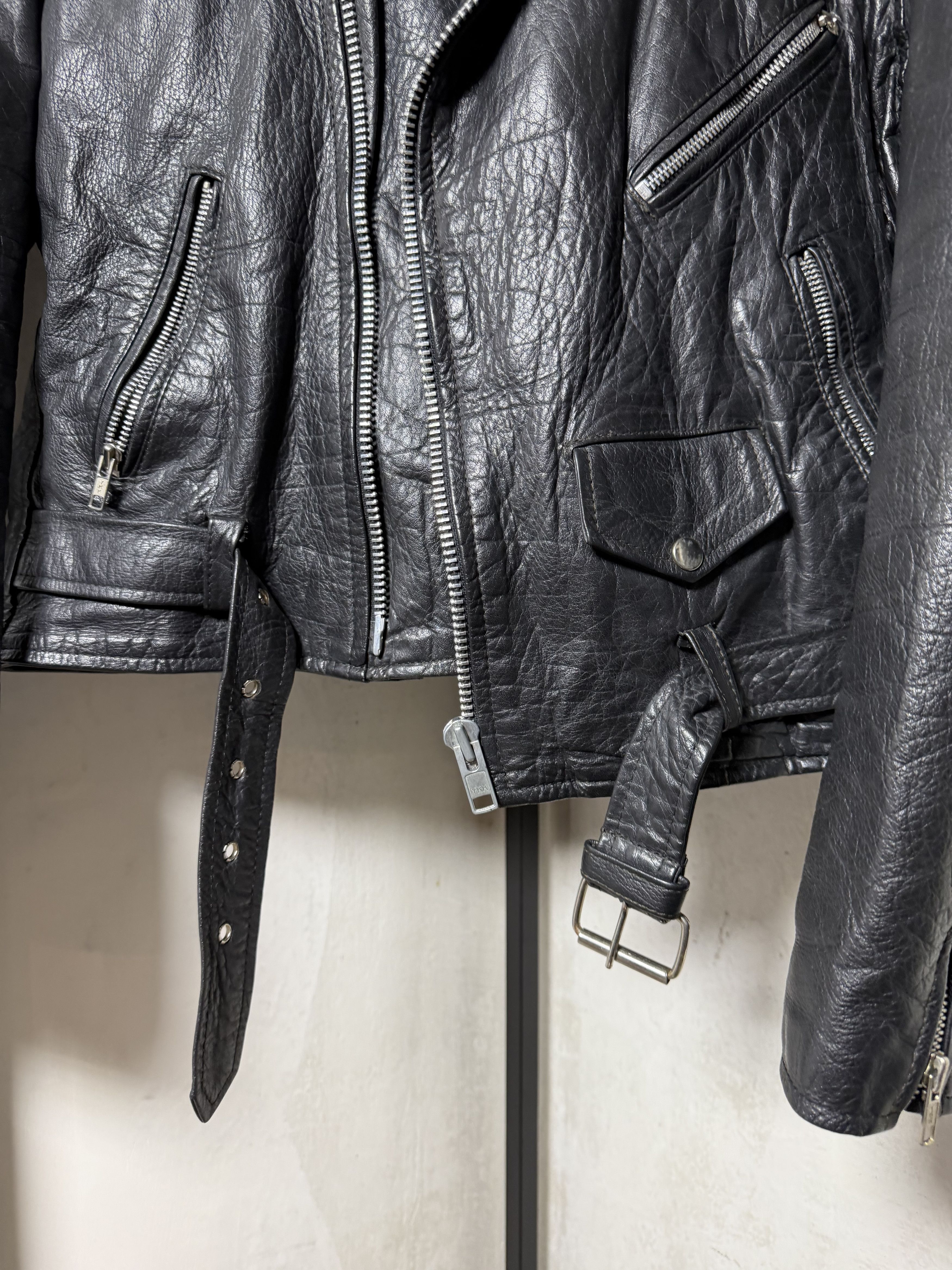 Genuine Leather Genuine Leather Bikers Black Jacket Size US L / EU 52-54 / 3 - 4 Thumbnail