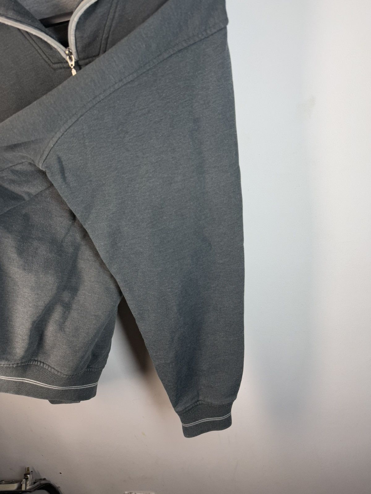 Yves Saint Laurent 90s YSL Sweatshirt 1/4 Quarter Zip Grey Sweater Vintage Size US L / EU 52-54 / 3 - 17 Thumbnail