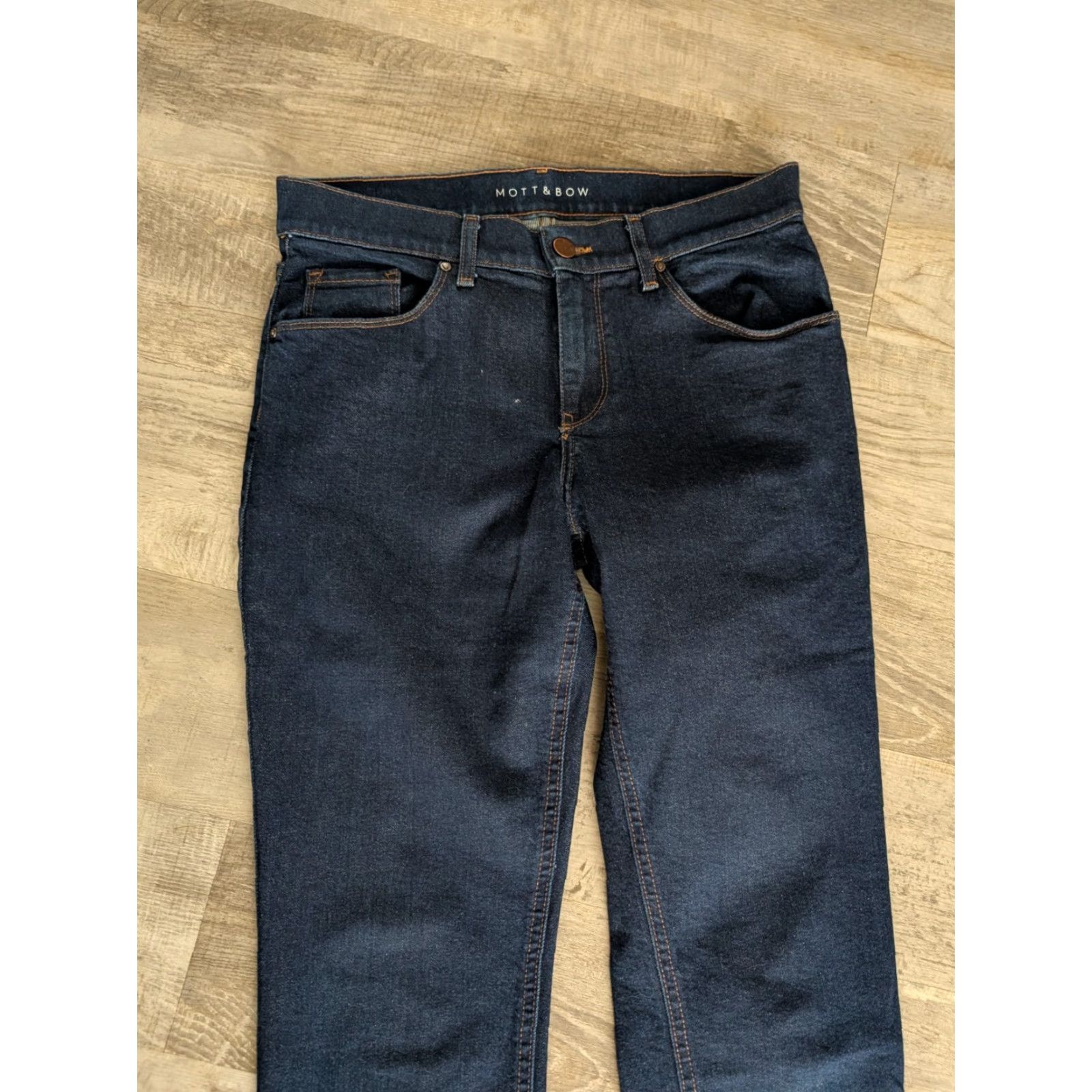 Mott & Bow Mott & Bow Ludlow Boyfriend Jeans Dark Wash Stretch Denim Women’s 28x32 EUC Size 28" / US 6 / IT 42 - 4 Thumbnail