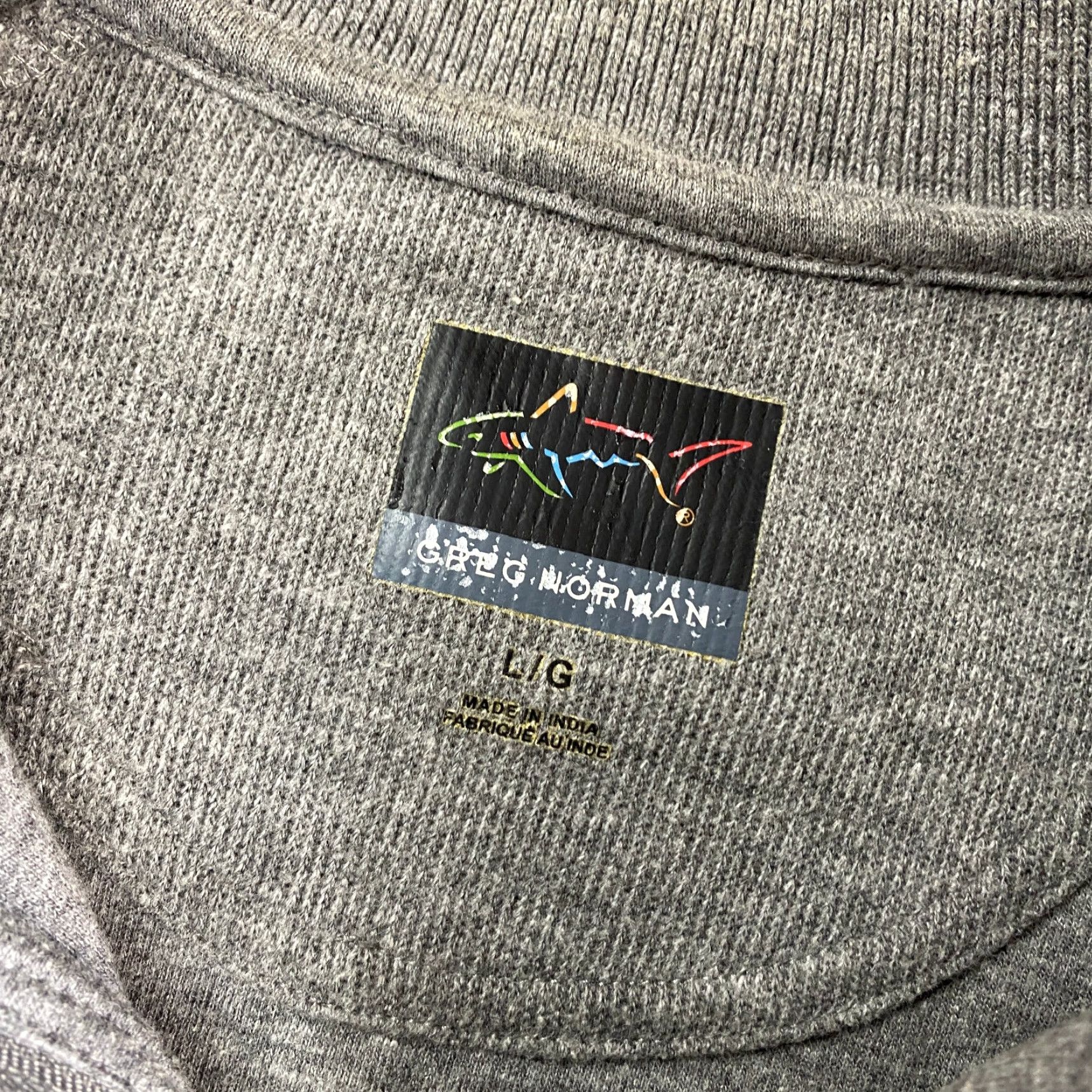 Vintage Greg Norman Golf Pullover Sweater Vest ¼ Zip Gray Sleeveless L Shark Embroidered Size US L / EU 52-54 / 3 - 5 Thumbnail