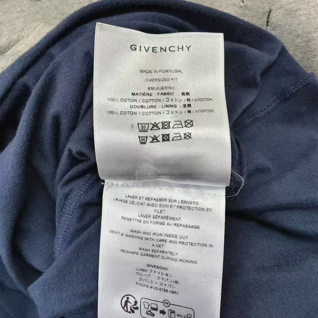 Givenchy Givenchy Grey/Blue Distressed Logo Oversized Hoodie Size US XL / EU 56 / 4 - 5 Thumbnail