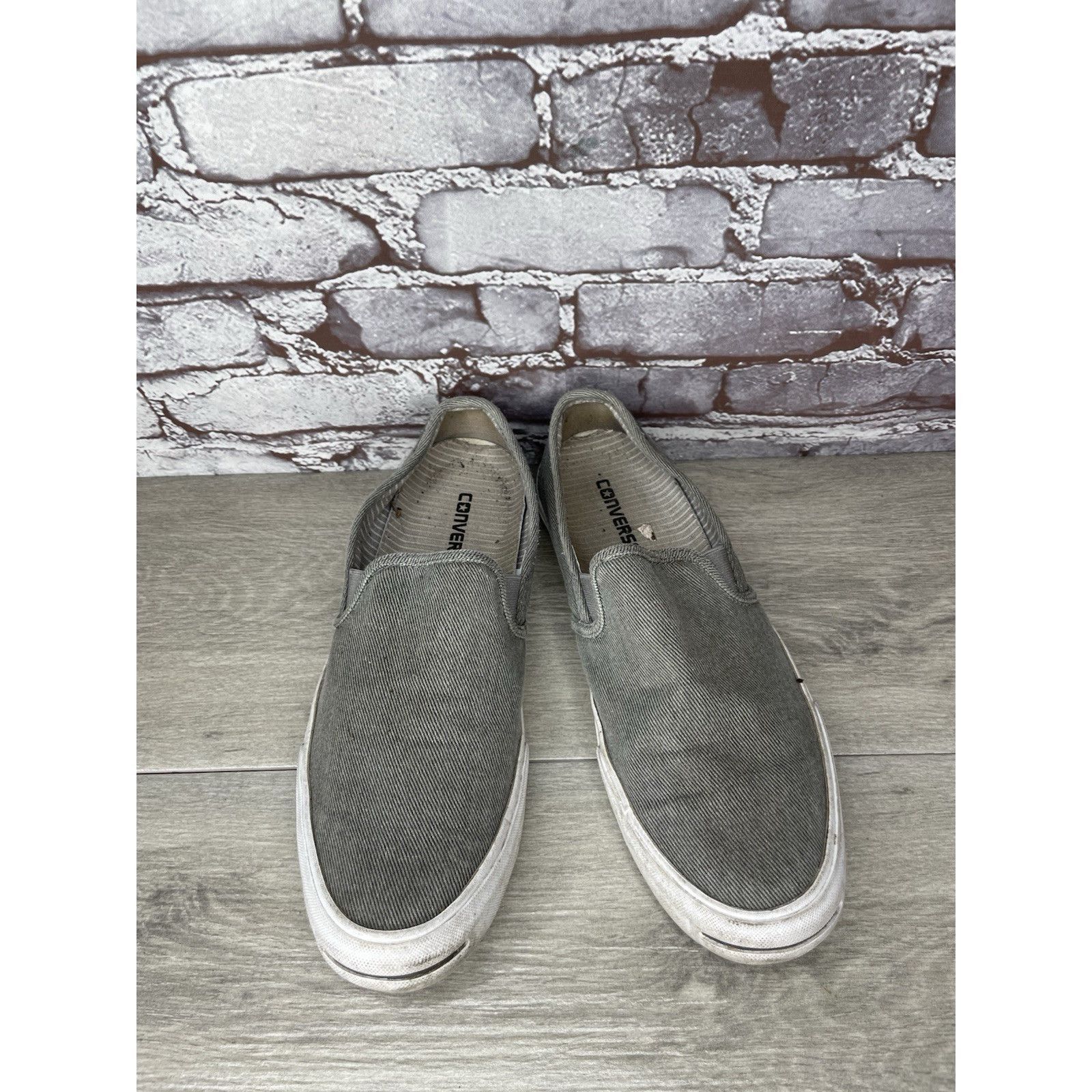 Converse Converse Jack Purcell Gray Canvas Casual Slip On Shoes Men’s Size US 10.5 / EU 43-44 - 15 Thumbnail