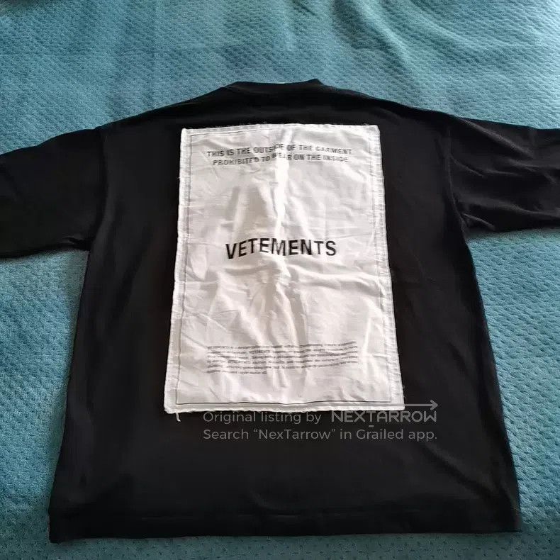 Vetements VETEMENTS Black Short Sleeve T-Shirt Size US XL / EU 56 / 4 - 2 Thumbnail