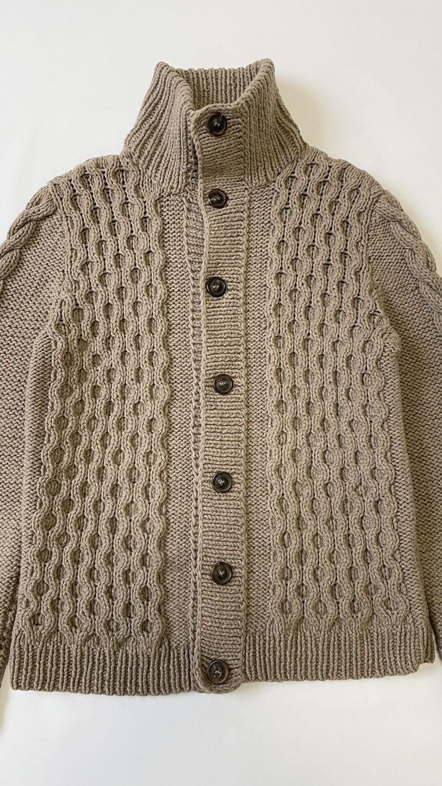 Maison Margiela A/W 09 Honeycomb Knit Wool Cardigan Size US M / EU 48-50 / 2 - 3 Thumbnail