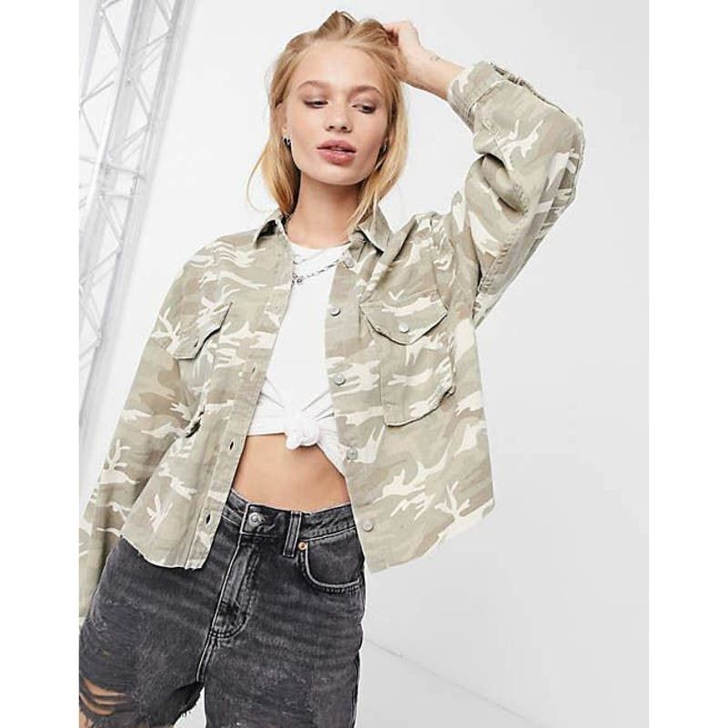image of Allsaints Sol Shirt Jacket in Brown, Women's (Size Large)