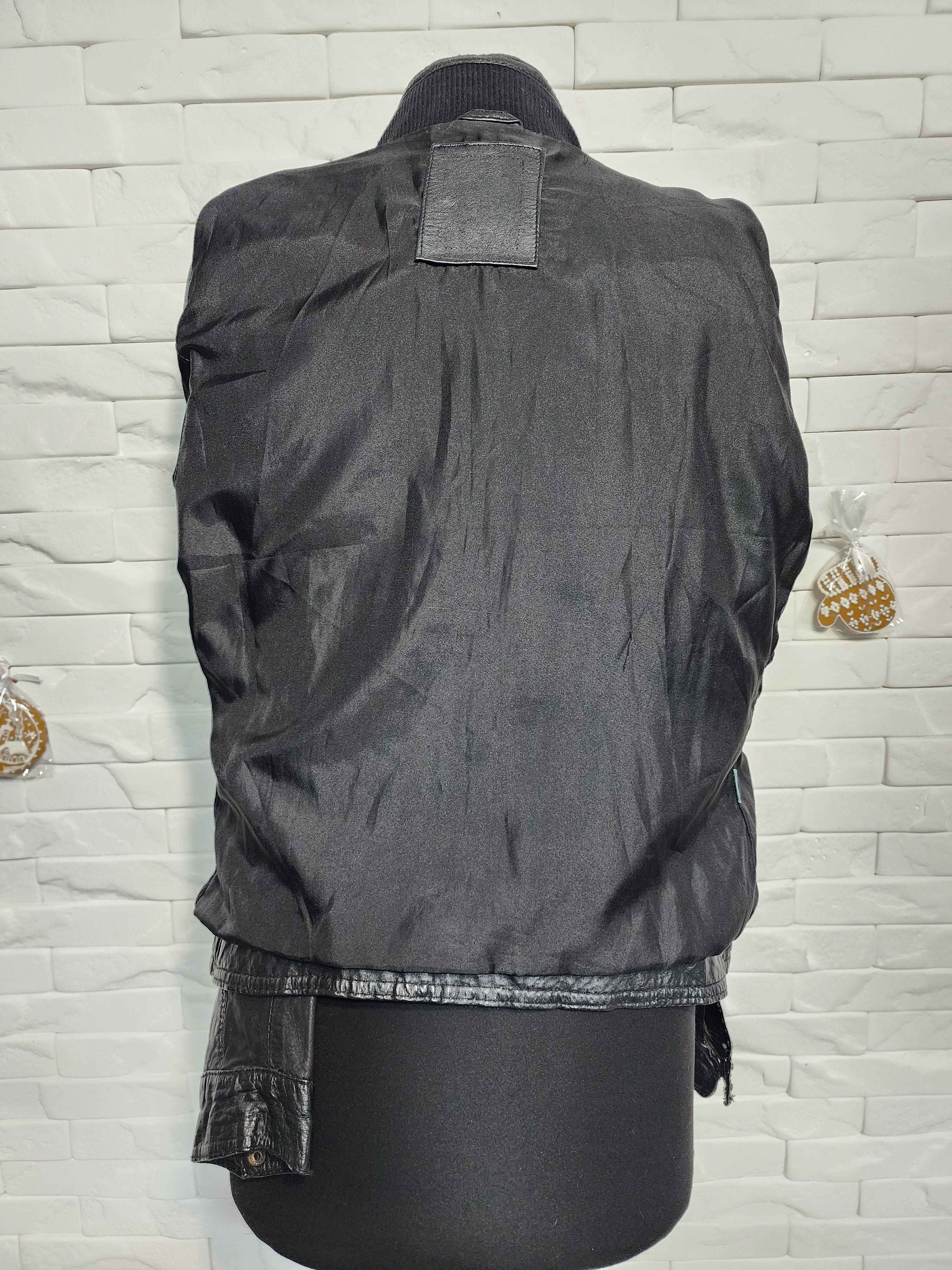 Other Men's Black Genuine Leather Jacket: Zippered Pockets, Size US S / EU 44-46 / 1 - 7 Thumbnail