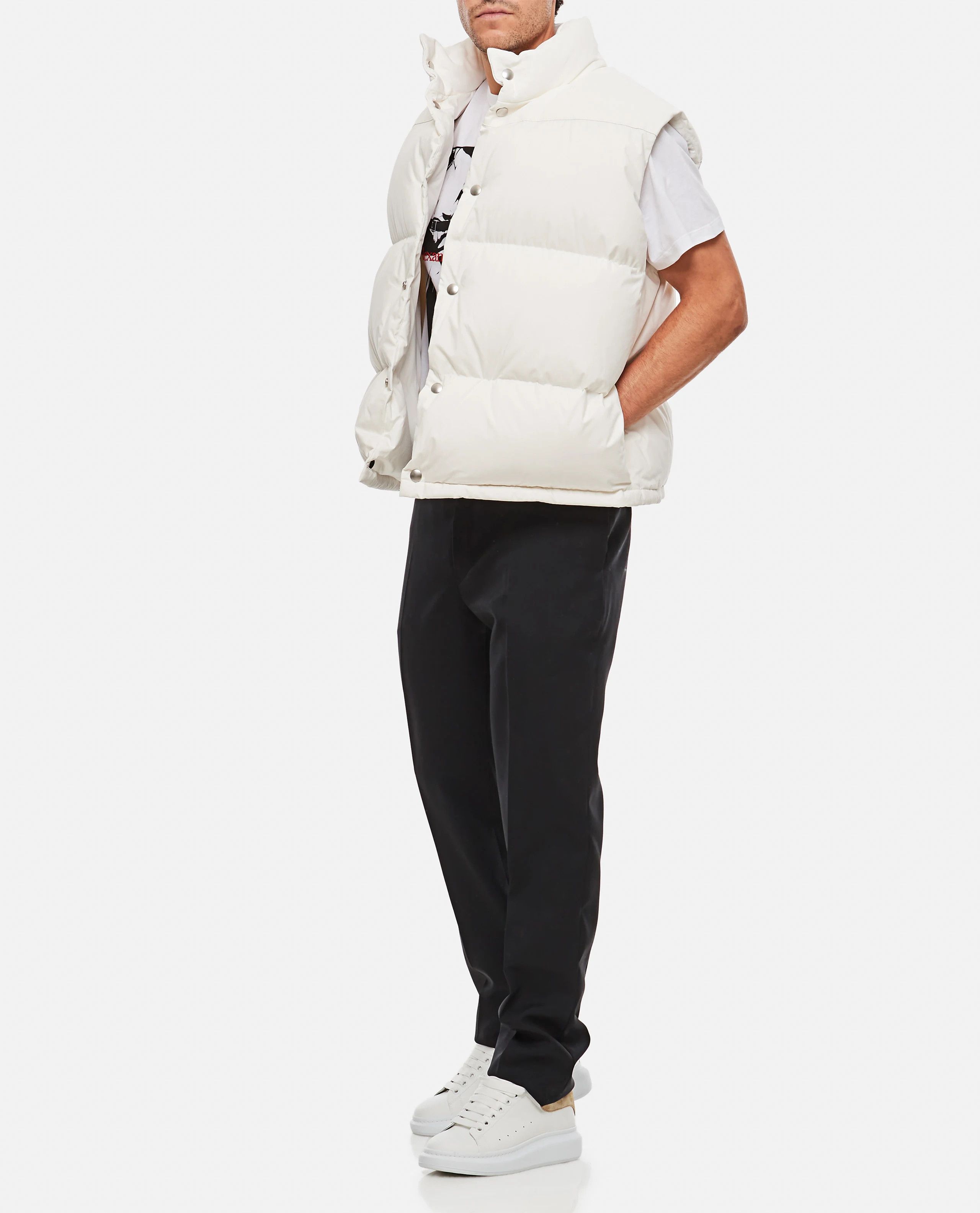Bottega Veneta o1n1vont0325 Organic Frosted Poplin Gilet in White Size US L / EU 52-54 / 3 - 2 Thumbnail