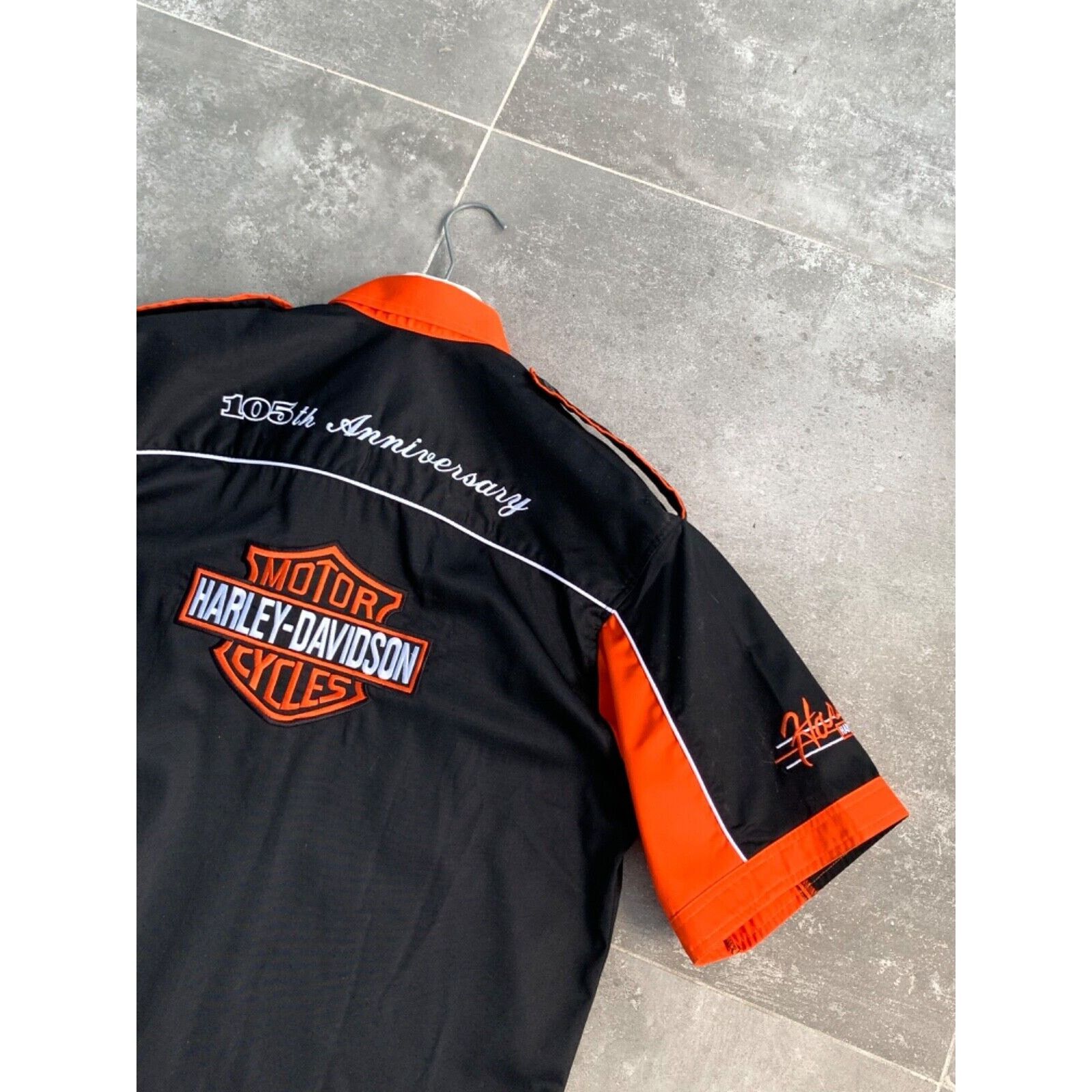 Harley Davidson Men's HARLEY DAVIDSON Biker Moto Embroidered Logo Shirt XL Size US XL / EU 56 / 4 - 23 Thumbnail