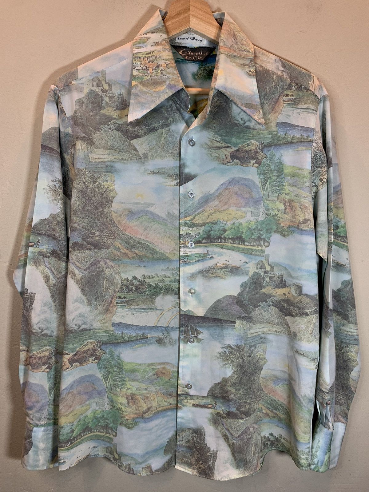 Designer × Vintage RARE Vintage 60s Chemise Et Cie Lakes Killarney Button Shirt Size US M / EU 48-50 / 2 - 1 Thumbnail