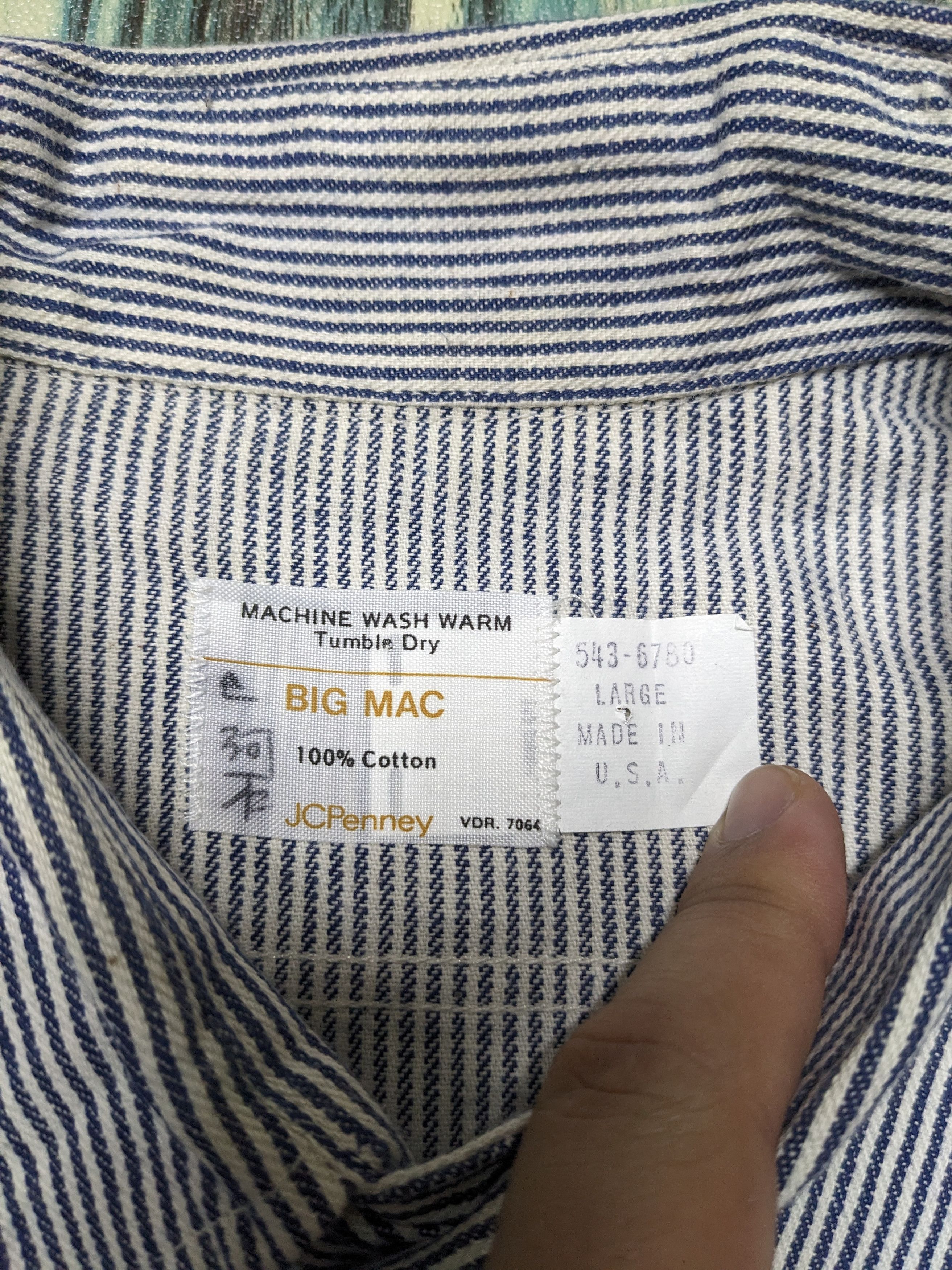 Big Mac Vintage 70's BIGMAC JC PENNY Hickory Shirt Size US XXL / EU 58 / 5 - 3 Thumbnail
