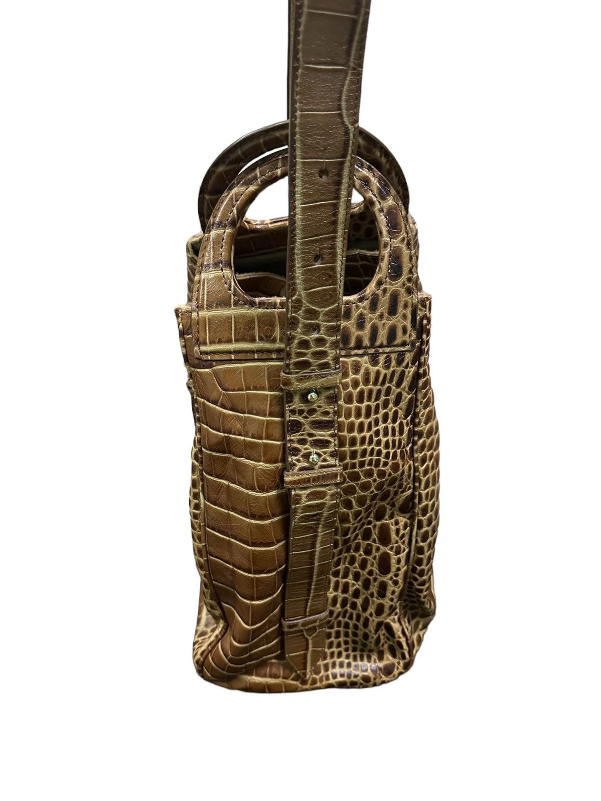 Vintage RARE MAX MARA EMBOSSED CROC LETAHER Size ONE SIZE - 7 Thumbnail