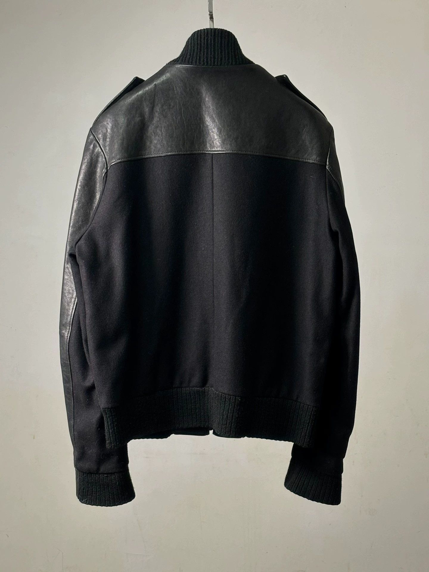 Maison Margiela Maison Margiela 2014 Wool-Leather Zip Jacket 48 Size US M / EU 48-50 / 2 - 5 Thumbnail