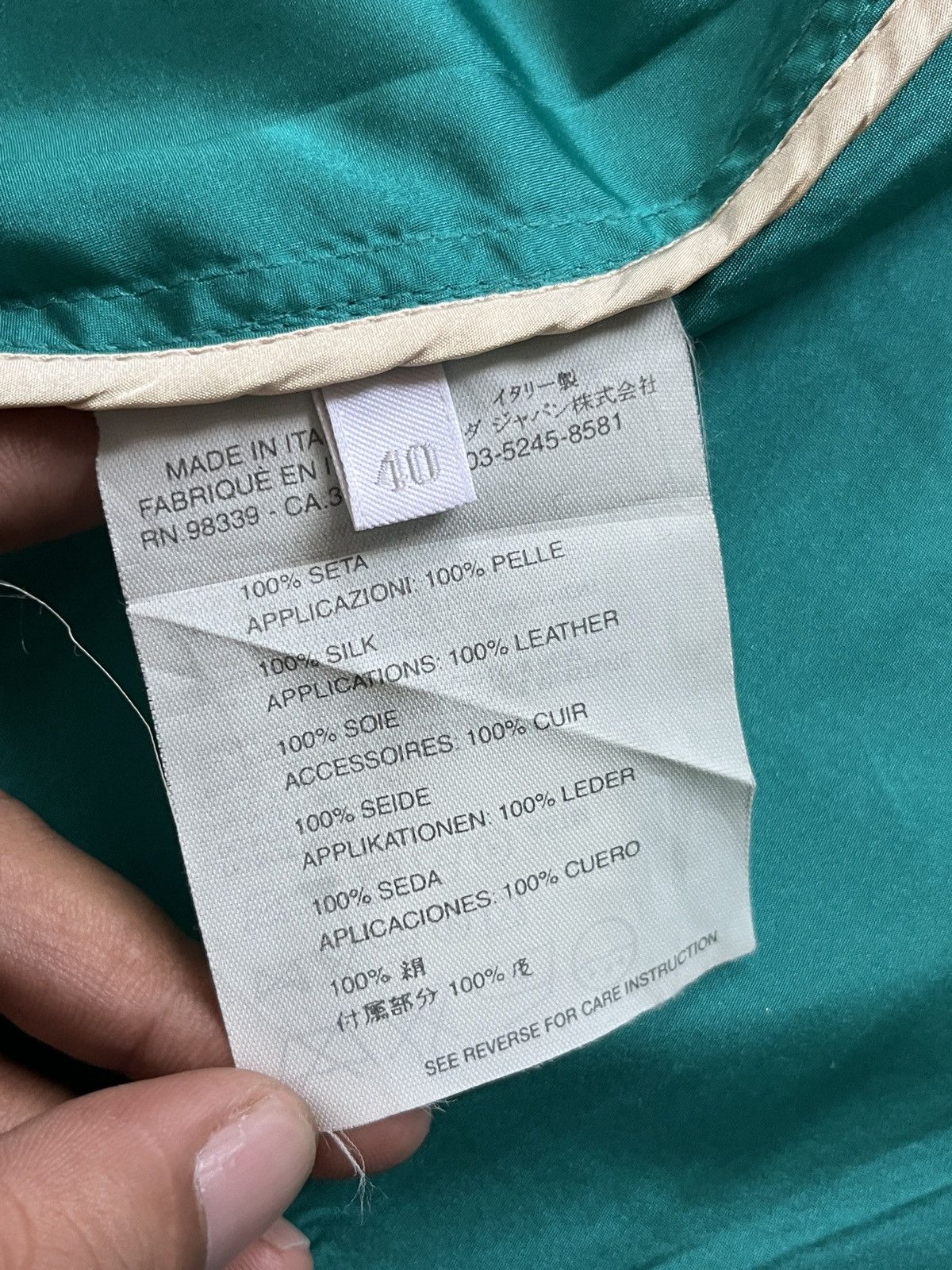 Prada Prada Emerald Green Silk Jacket Size S / US 4 / IT 40 - 7 Thumbnail