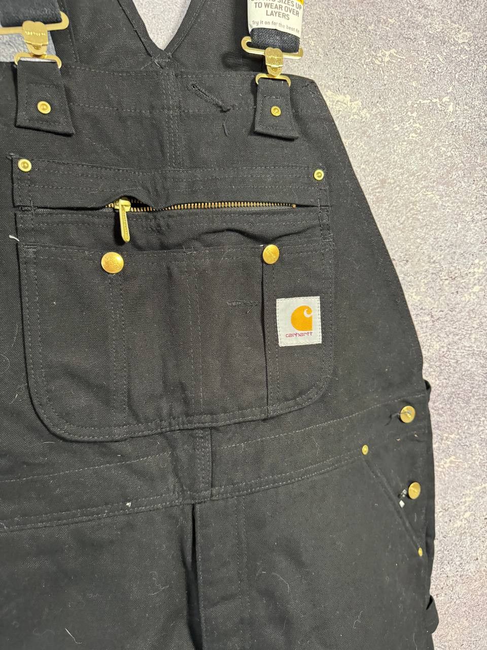 Carhartt NWT CARHARTT Double Knee Overall Black Fit 42x30 Size US 42 / EU 58 - 6 Thumbnail