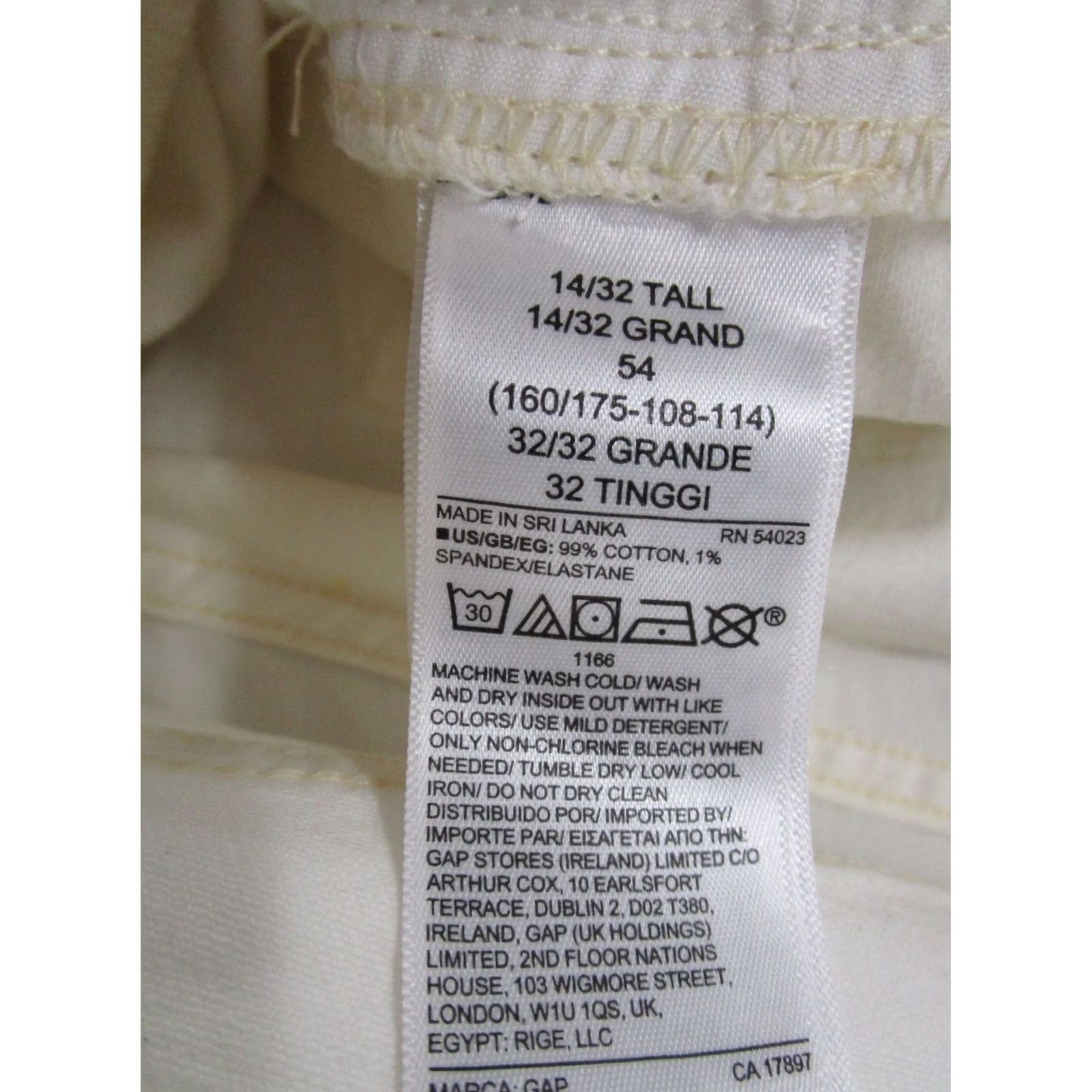 Gap Gap White Denim Jeans Straight High Rise 14/32T Jeans Women 5-Pocket Denim Cotton Vintage? No Size 36" / US 14 / IT 50 - 6 Thumbnail