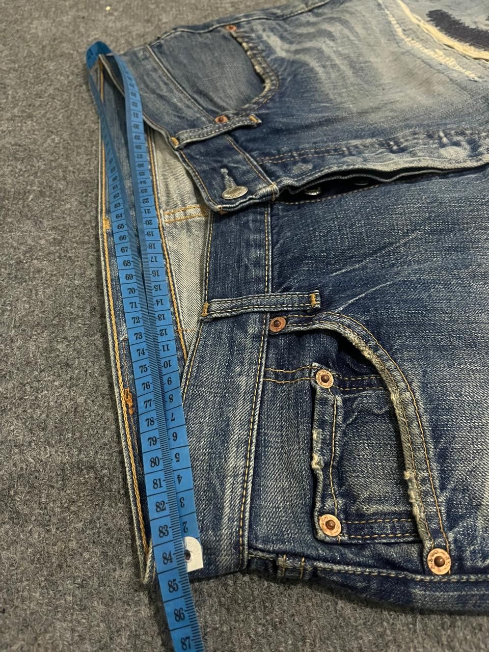 Vintage 2007 Levis 501-0069 Custom Distrassed Repaired Denim