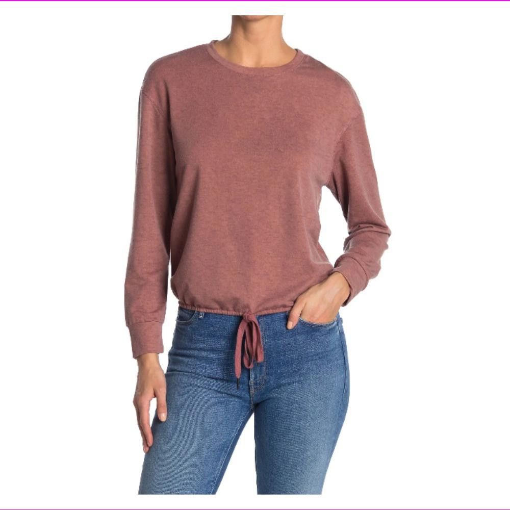 Designer Chic Casual Long Sleeve Sweater with Adjustable Tie Hem Size S / US 4 / IT 40 - 1 Thumbnail