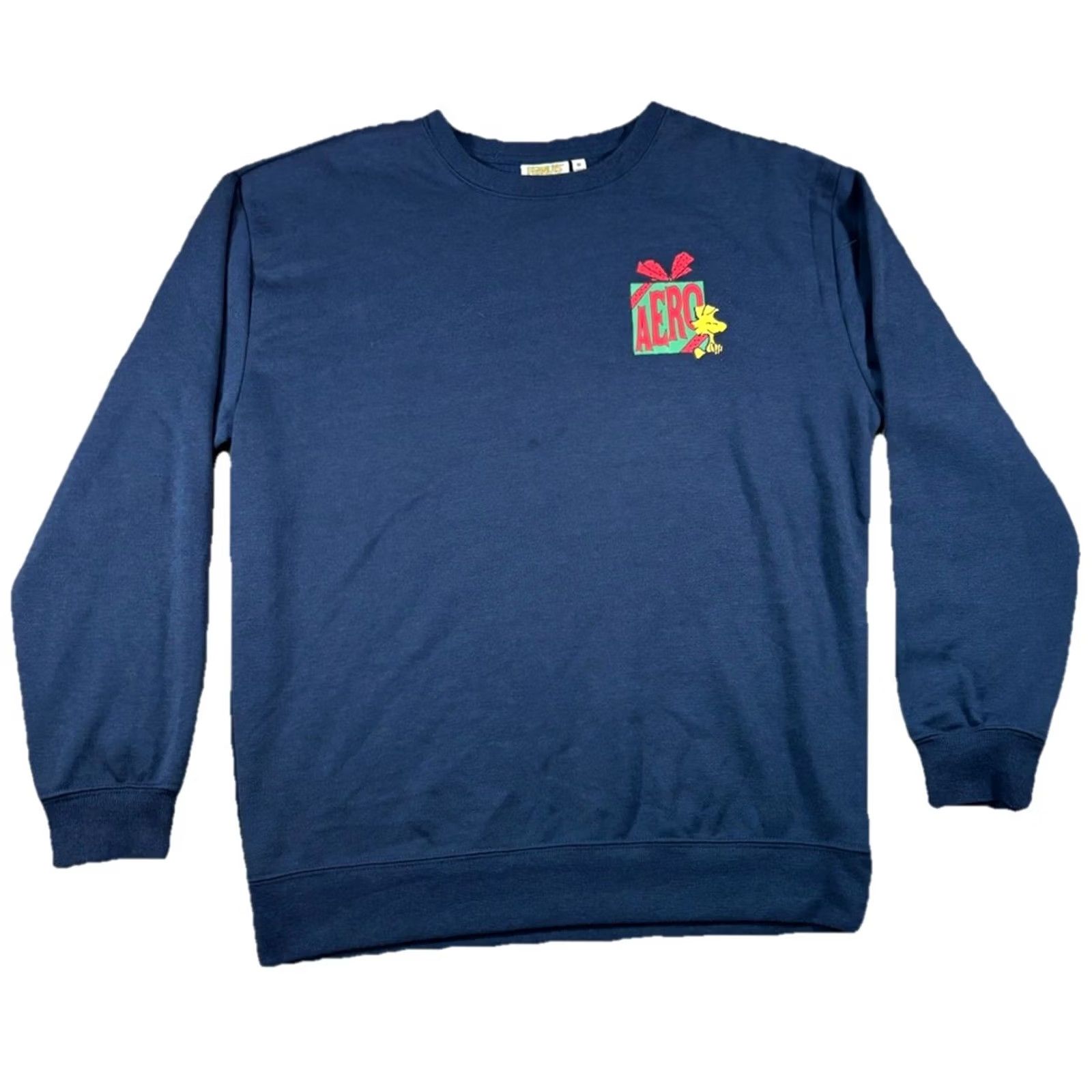 Aeropostale Aeropostale Peanuts Snoopy Womans Medium Christmas Navy Blue Crewneck Sweatshirt Size M / US 6-8 / IT 42-44 - 2 Thumbnail