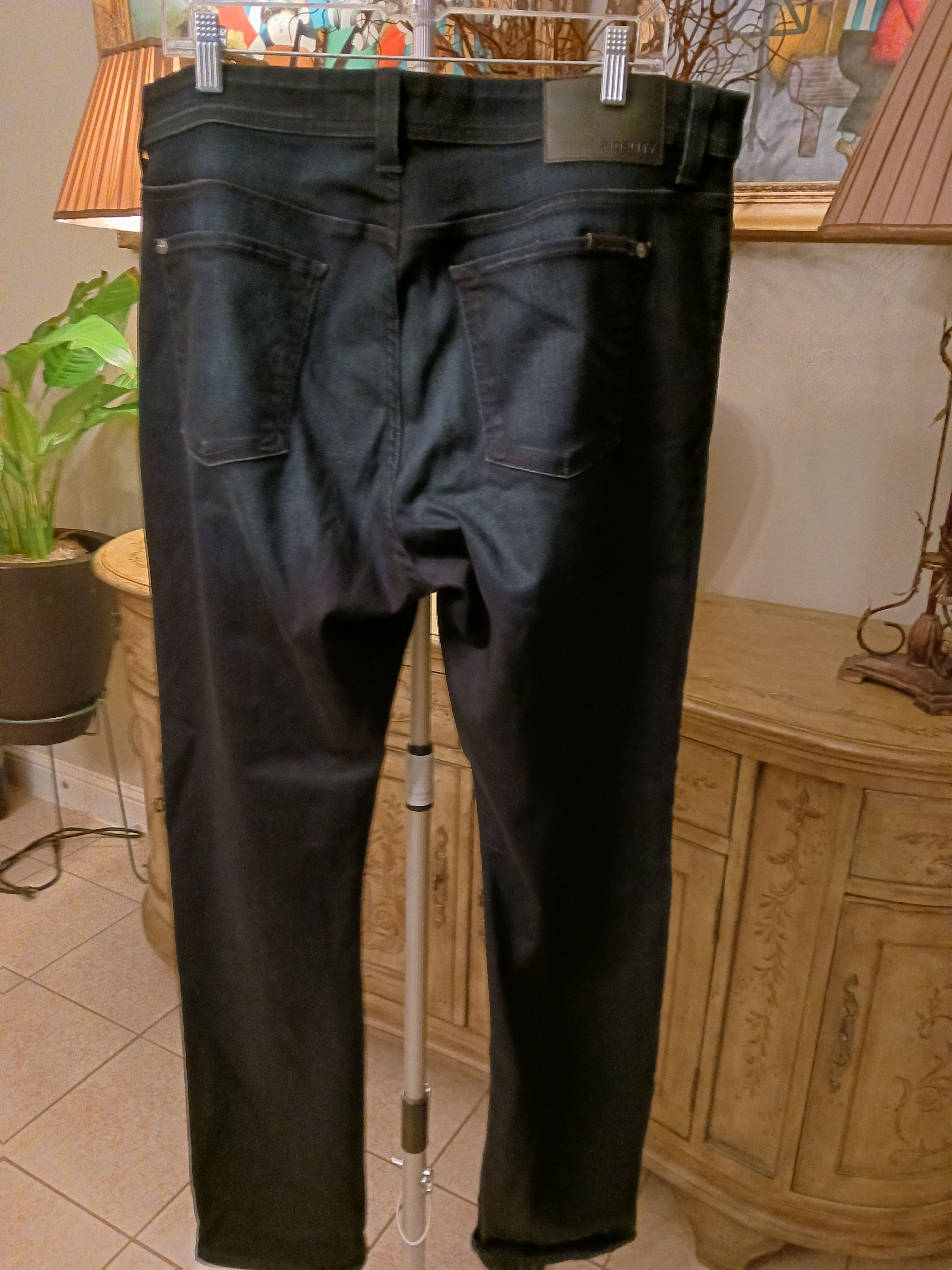 Fidelity Fidelity Denim Men's Jimmy Dark Wash Stretch Jeans Size US 40 / EU 56 - 2 Thumbnail