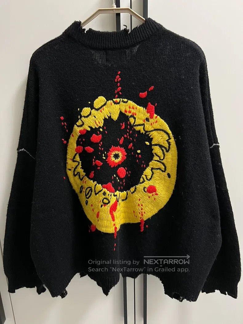 Saint Michael Saint Michael Shot Smiley Face Destroys Sweater Size US L / EU 52-54 / 3 - 2 Thumbnail