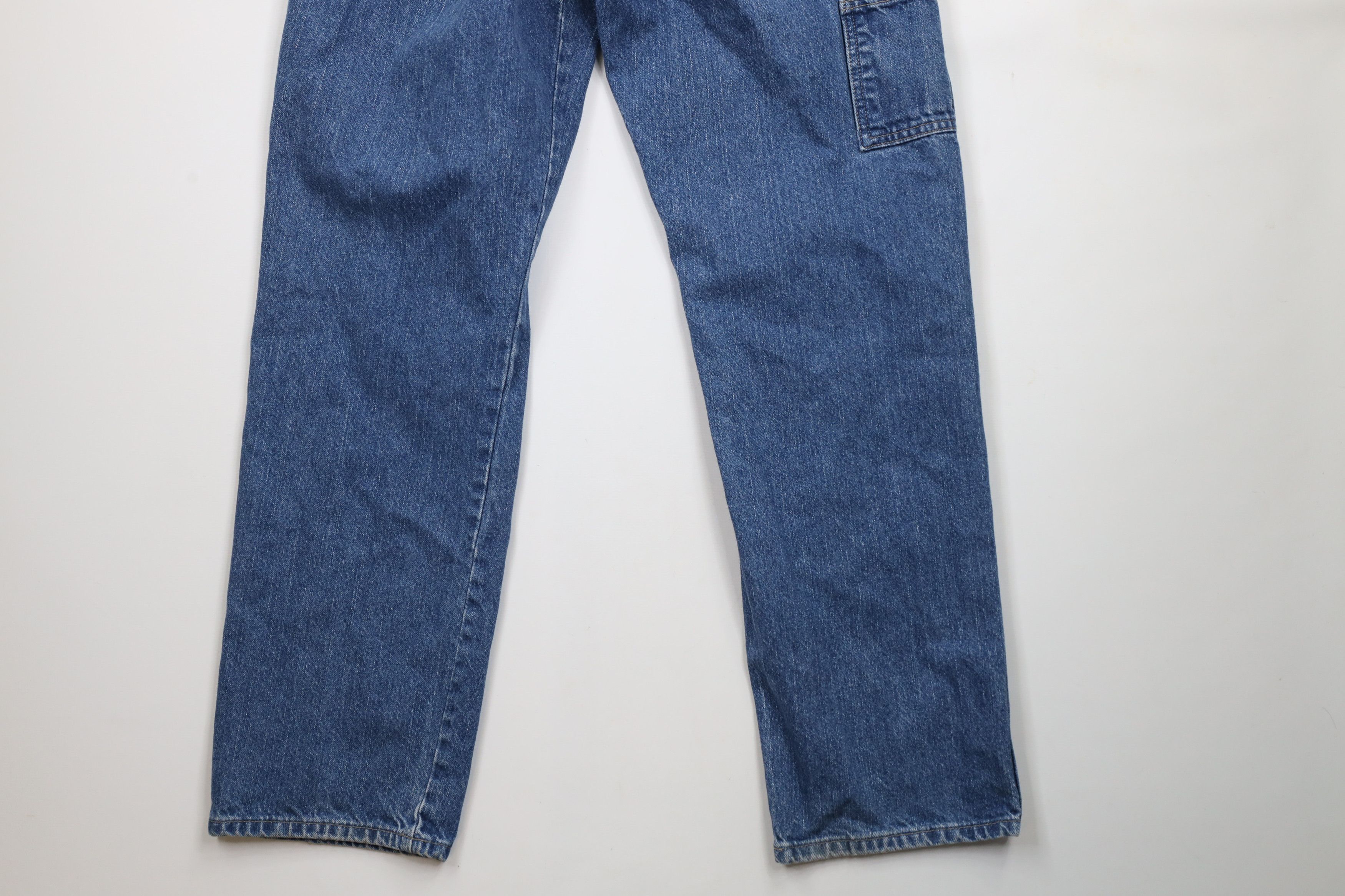 Dickies × Vintage Vintage Dickies Spell Out Wide Leg Dungaree Denim Jeans Size US 36 / EU 52 - 11 Thumbnail