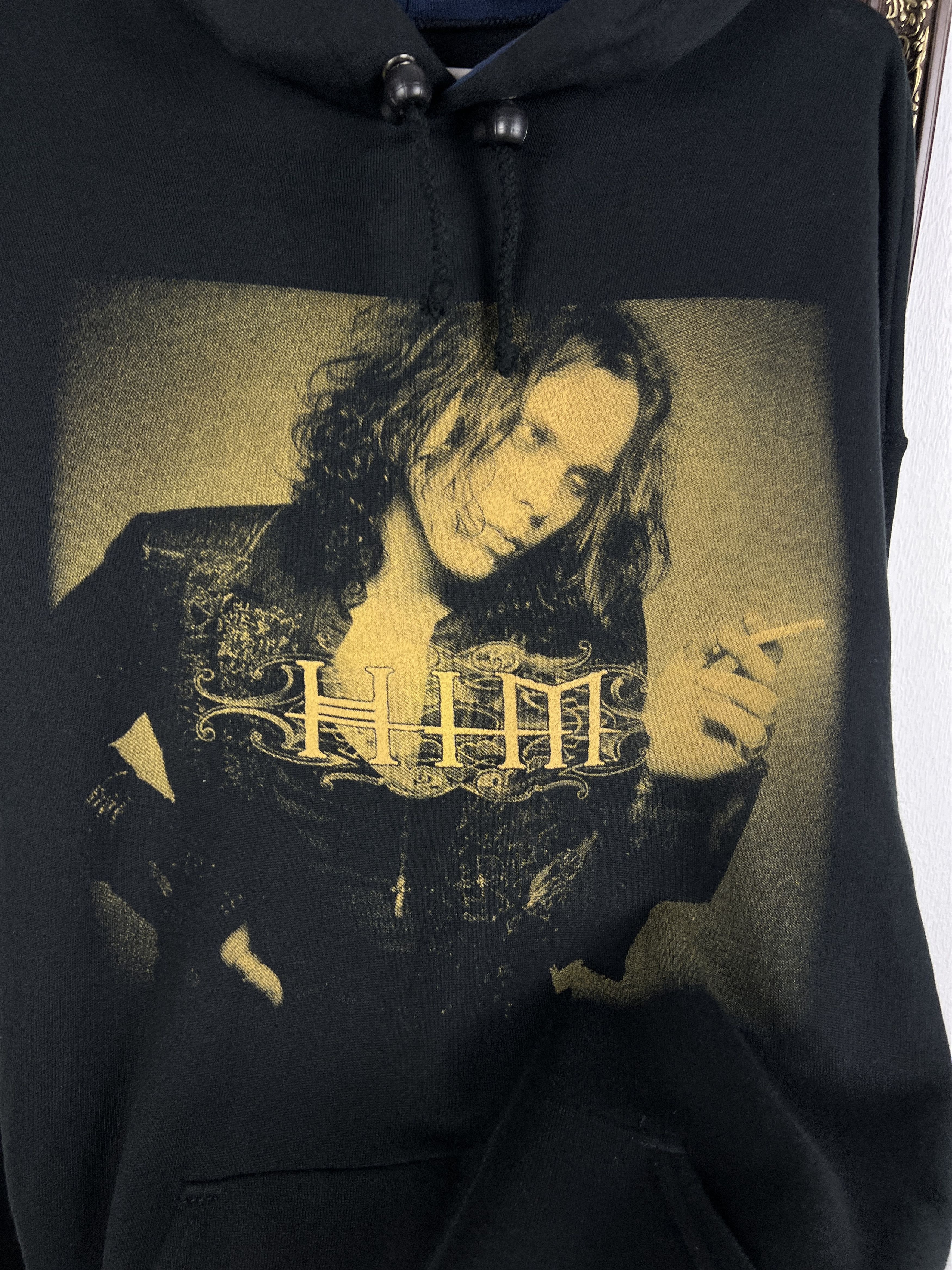 Vintage Vintage HIM Hoodie Rare Over Print Band Tee Big Logo Jacket Size US XL / EU 56 / 4 - 3 Thumbnail