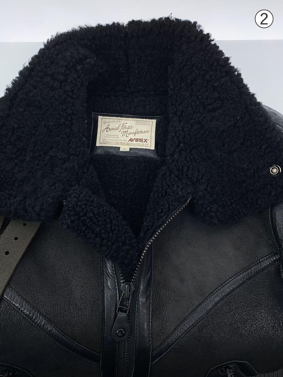 Avirex Avirex Avirex Avirex Sheepskin Flight Jacket Black Size US XL / EU 56 / 4 - 7 Thumbnail