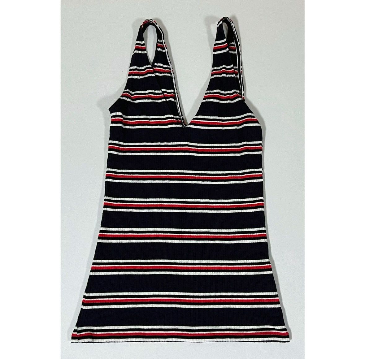 Express Express Striped V-Neck Stretch Tank Top Camisole Size S ♥️✨ Size S / US 4 / IT 40 - 2 Thumbnail