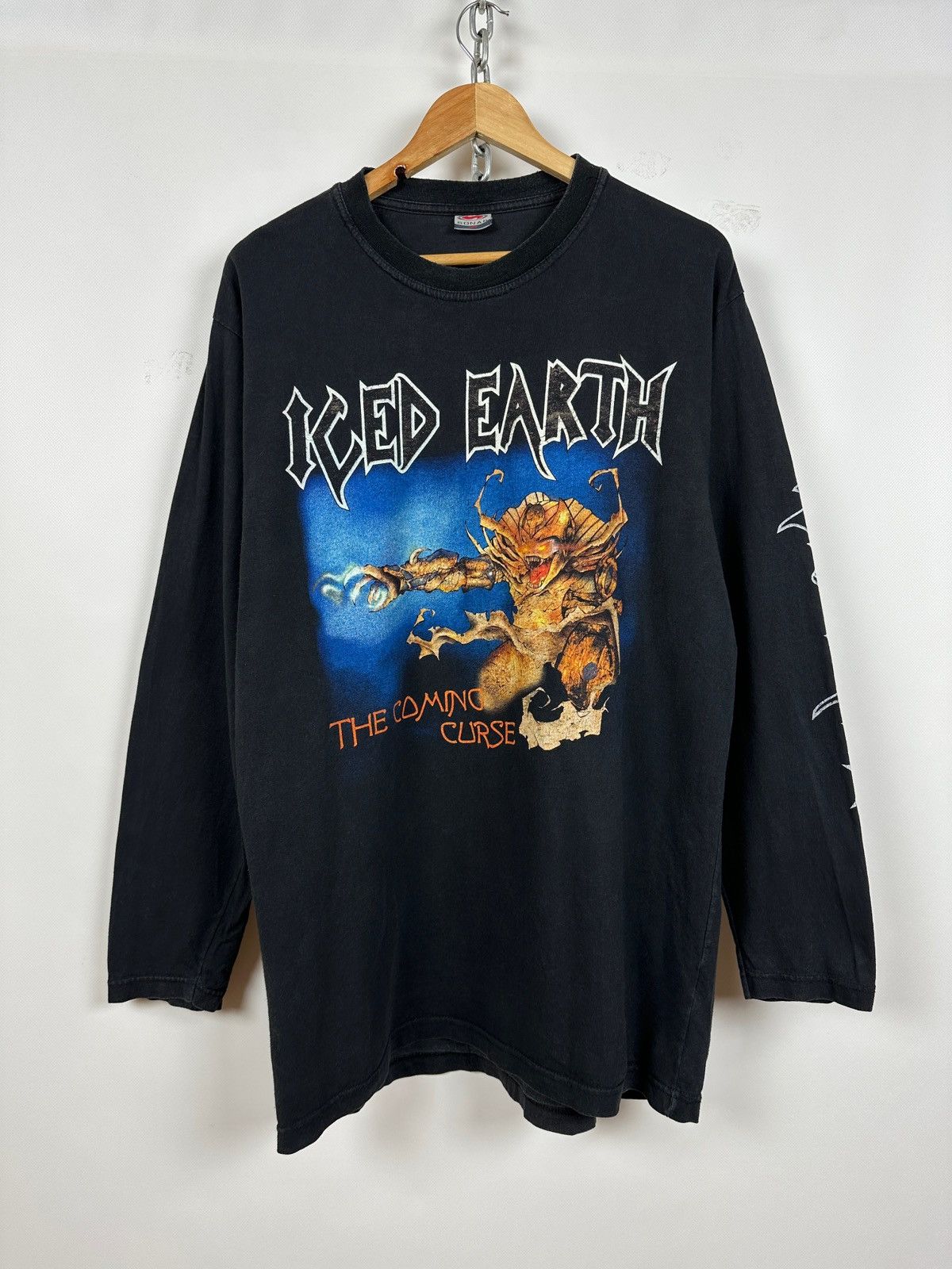 Band Tees 90s Vintage Iced Earth Graphic Long Sleeve Shirt Size US XL / EU 56 / 4 - 1 Thumbnail