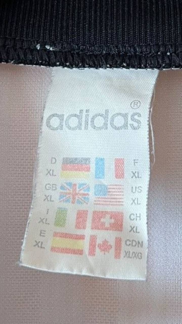 Adidas × Vintage Adidas 90s Vintage Velour Logo striped Jersey tee T shirt Size US XL / EU 56 / 4 - 9 Thumbnail