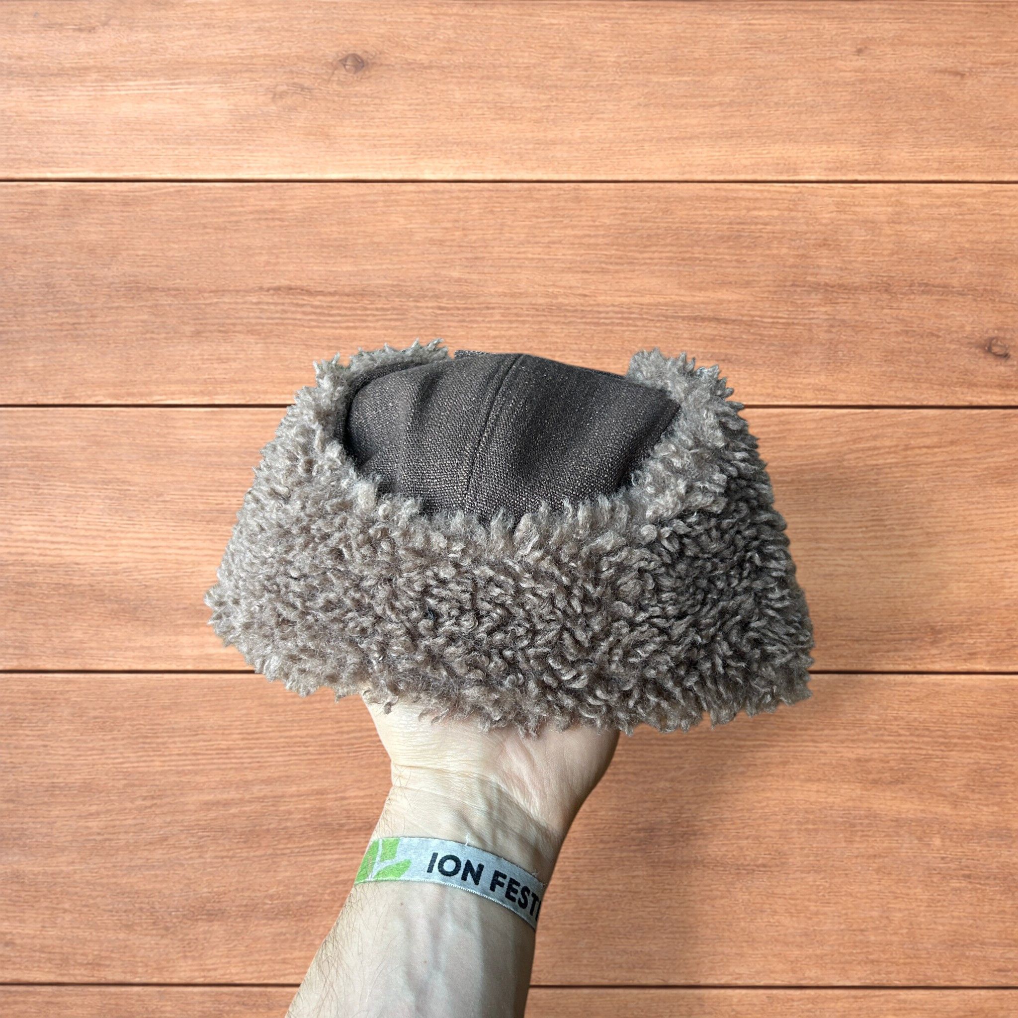 Japanese Brand Fluffy Woolen padded trapper deer stalker hat cap in brown. Size ONE SIZE - 7 Thumbnail