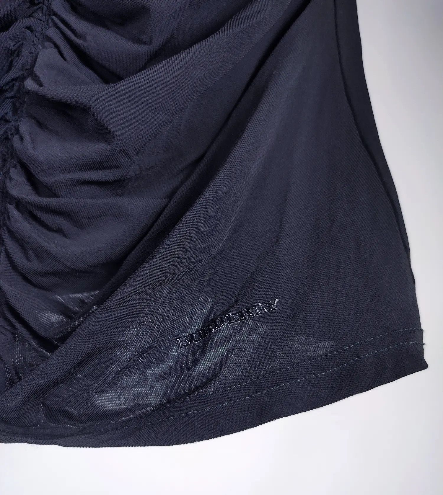 Burberry Burberry ruffle black viscose pleated blouse tee shirt Size XS / US 0-2 / IT 36-38 - 4 Thumbnail