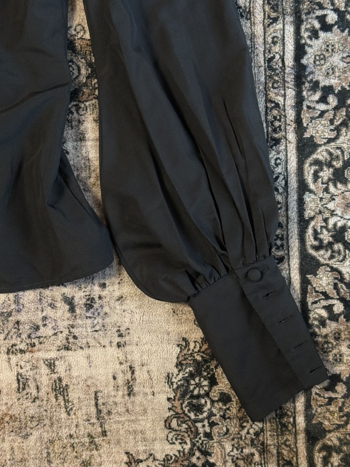 Tom Ford Tom Ford WMNS Black Tie Neck Uniform Button Up Blouse Size XS / US 0-2 / IT 36-38 - 4 Thumbnail