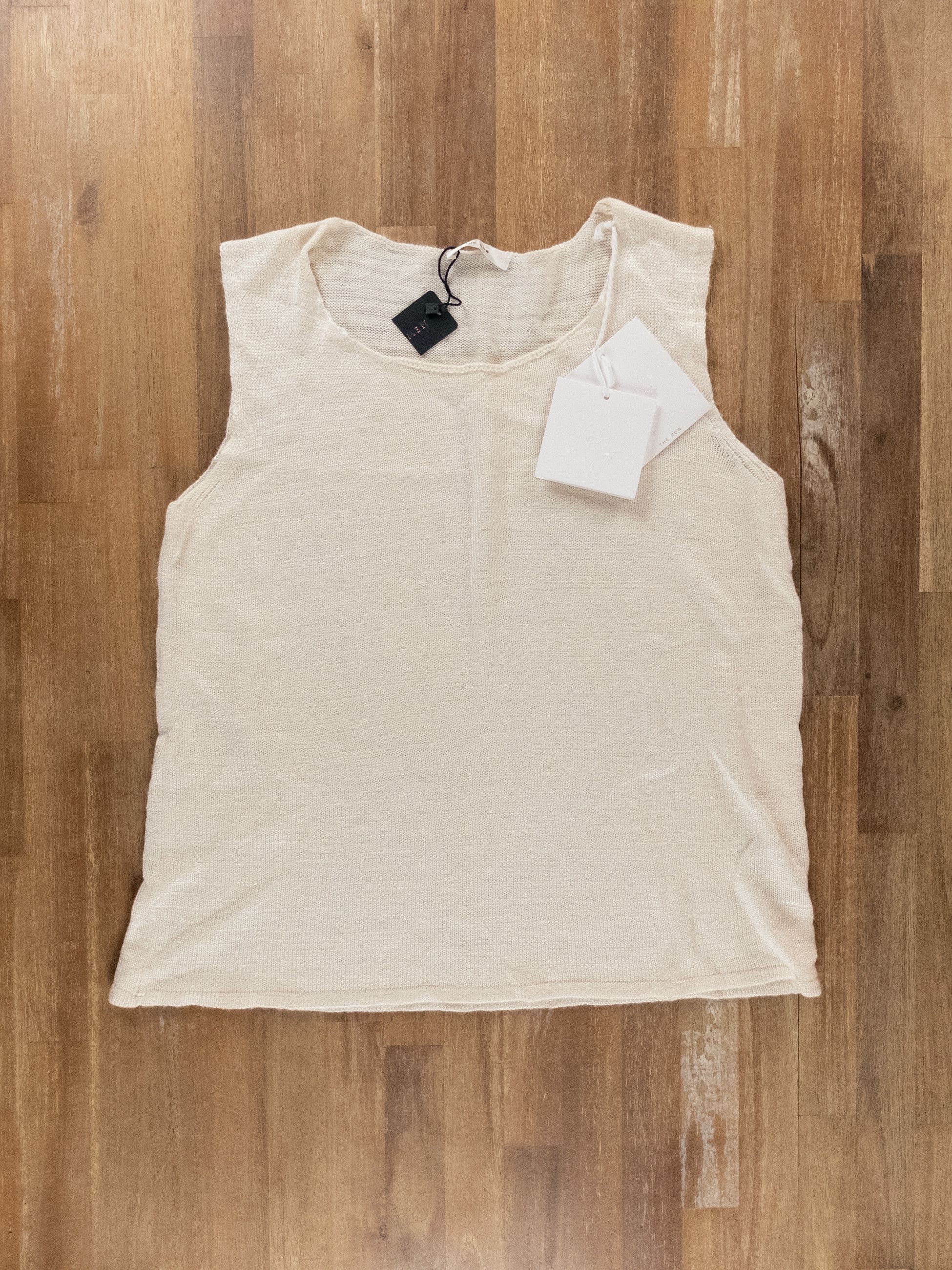 The Row THE ROW Juyah ecru white silk open knit tank top Medium q Size M / US 6-8 / IT 42-44 - 5 Thumbnail