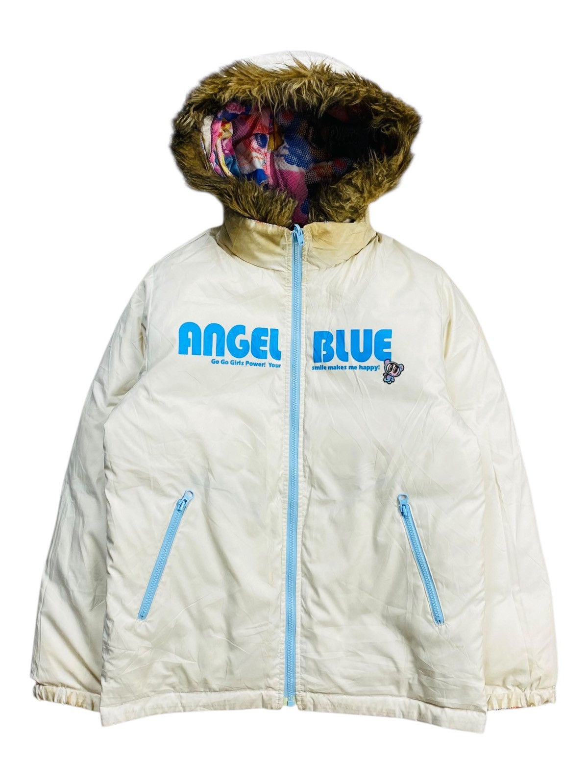 Hysteric Glamour 2000s Angel Blue - Full Printed Fur Hoodie Reversible Jacket Size US M / EU 48-50 / 2 - 2 Thumbnail