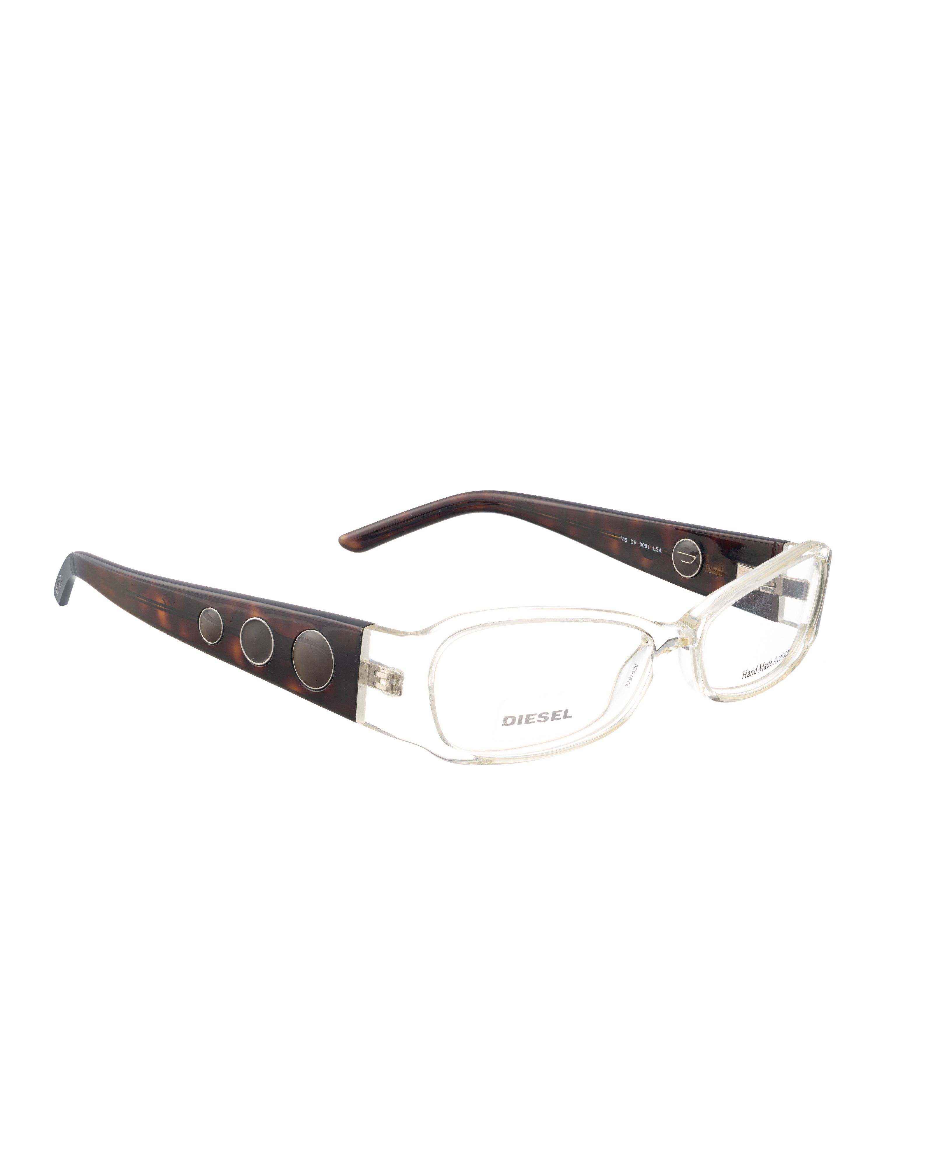 Diesel Diesel 00s Transparent Glasses with Havana Temples Size ONE SIZE - 3 Thumbnail