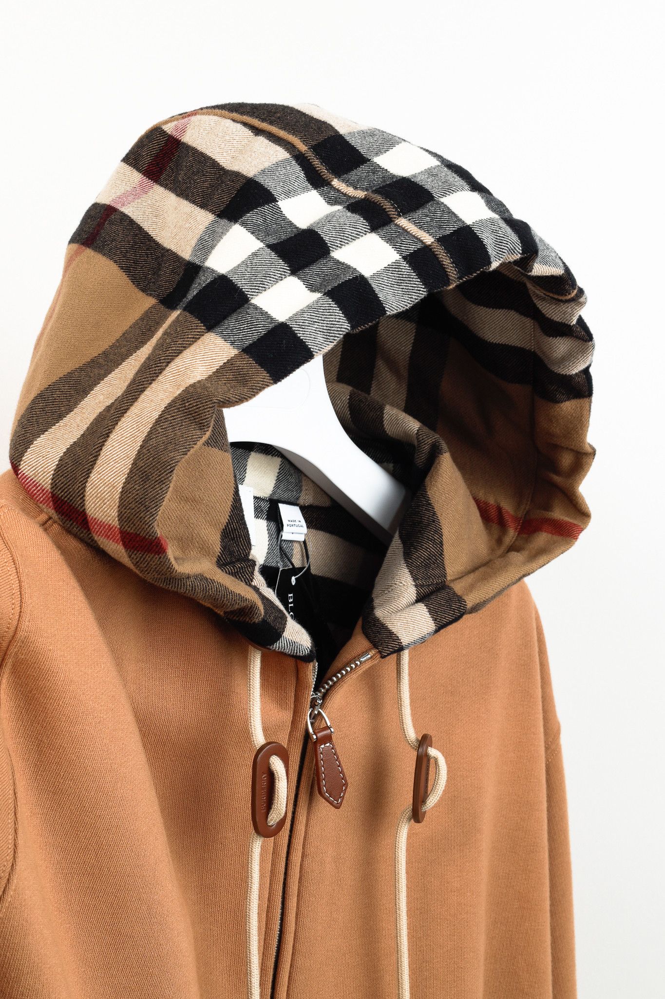 Burberry Burberry Melodie Camel Cotton Check-Hood Oversized Hoodie Size S / US 4 / IT 40 - 10 Thumbnail