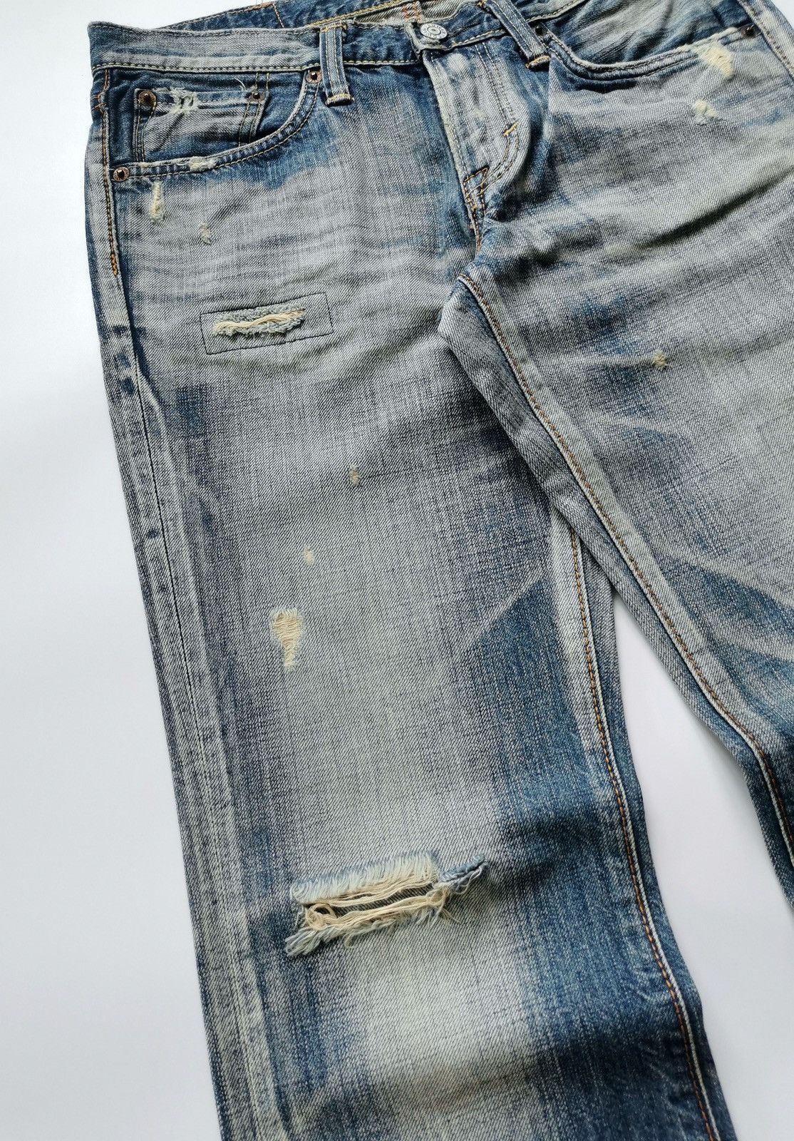 Edwin Edwin Japan Distressed Jeans ERD Grunge Size US 29 - 3 Thumbnail