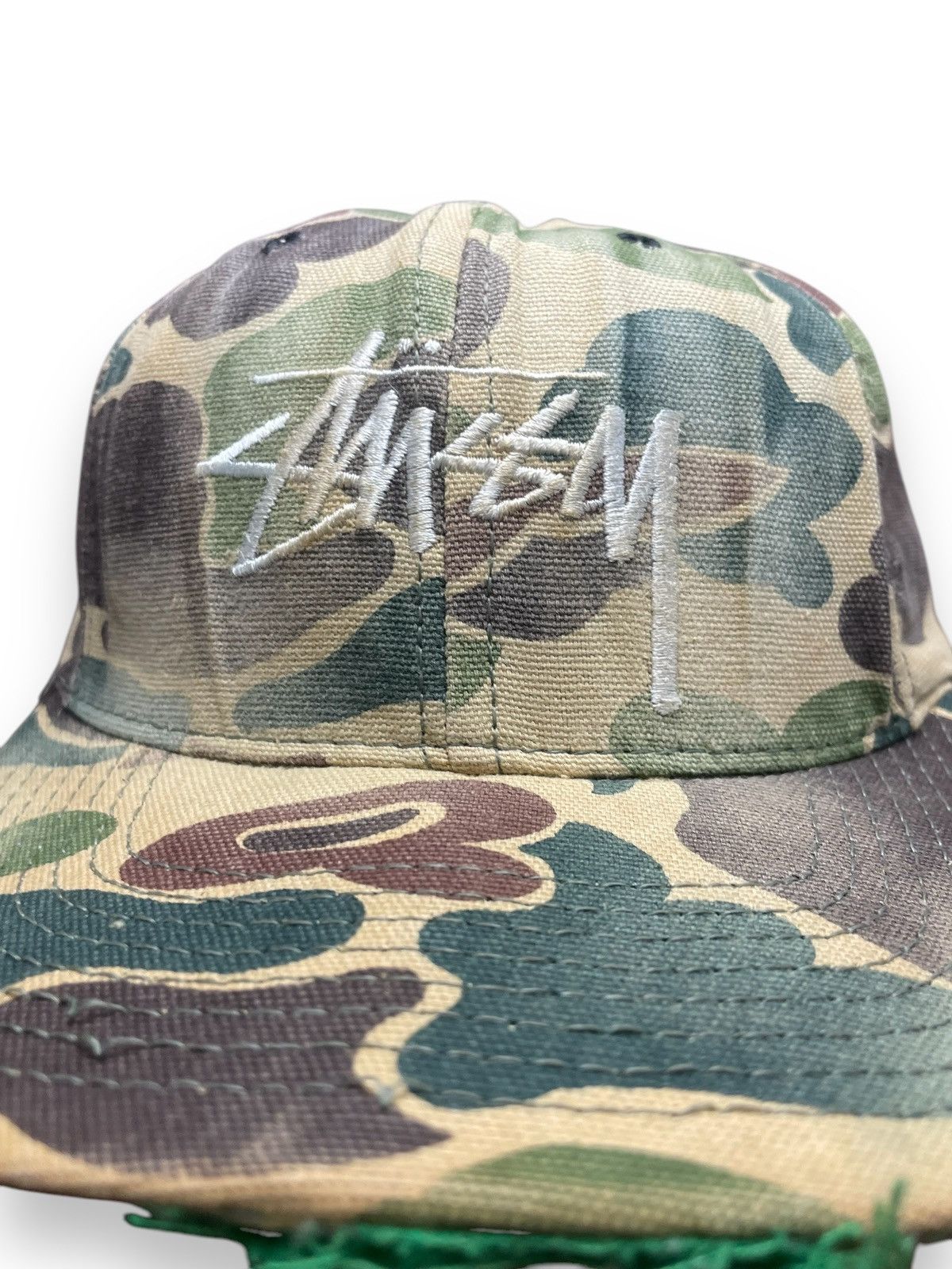 Stussy × Vintage Vintage 90s Stussy Duck Camo Hat Size ONE SIZE - 3 Thumbnail
