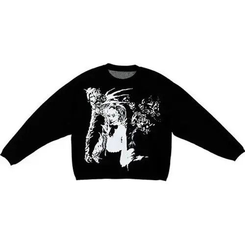 Japanese Brand × Vintage Y2K Vintage Anime Knitted Gothic Design Sweater Size XL / US 12-14 / IT 48-50 - 3 Thumbnail