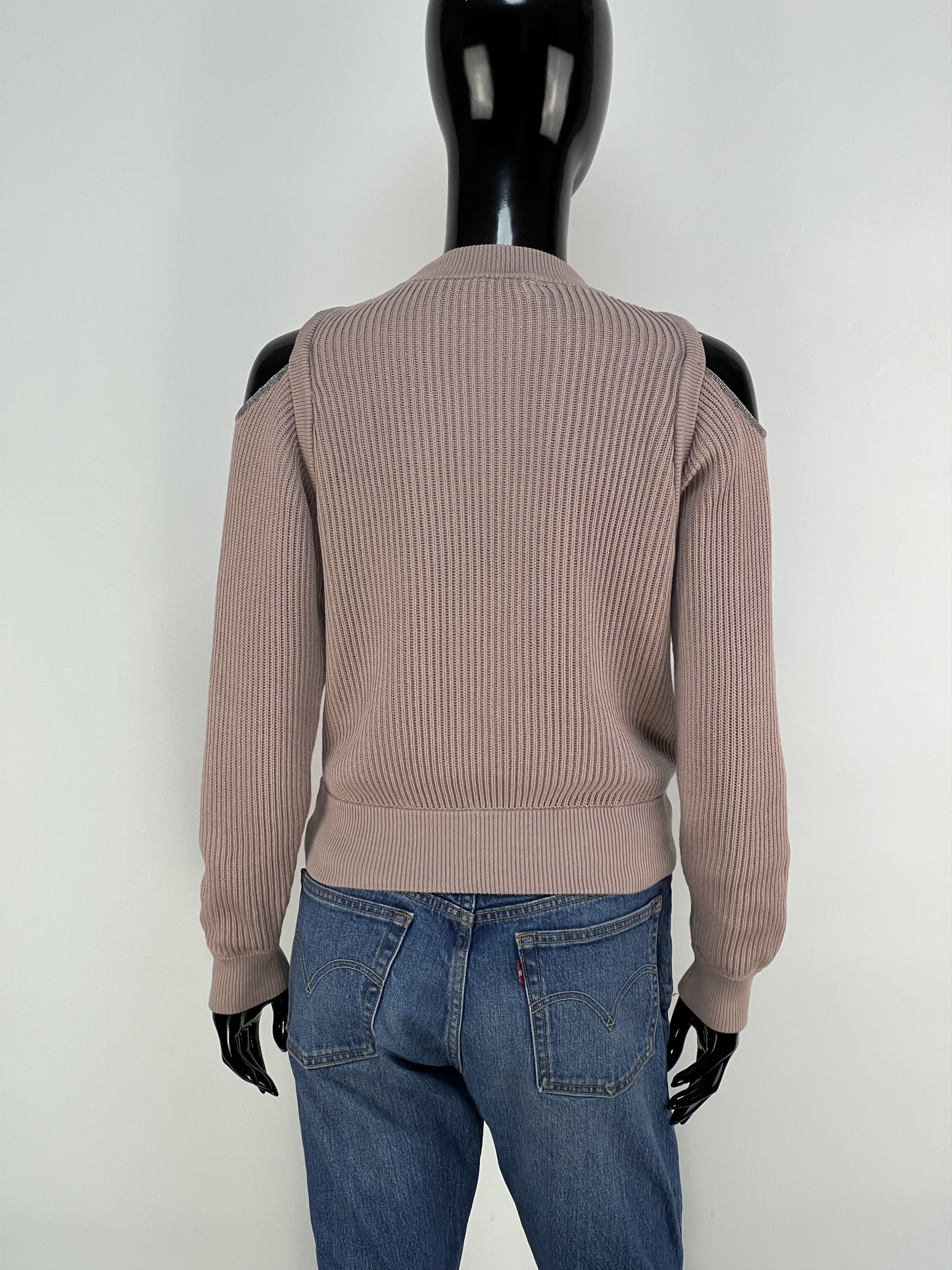 Brunello Cucinelli Brunello Cucinelli Ribbed Cotton Crew Neck Sweater Size 12 Size XS / US 0-2 / IT 36-38 - 3 Thumbnail