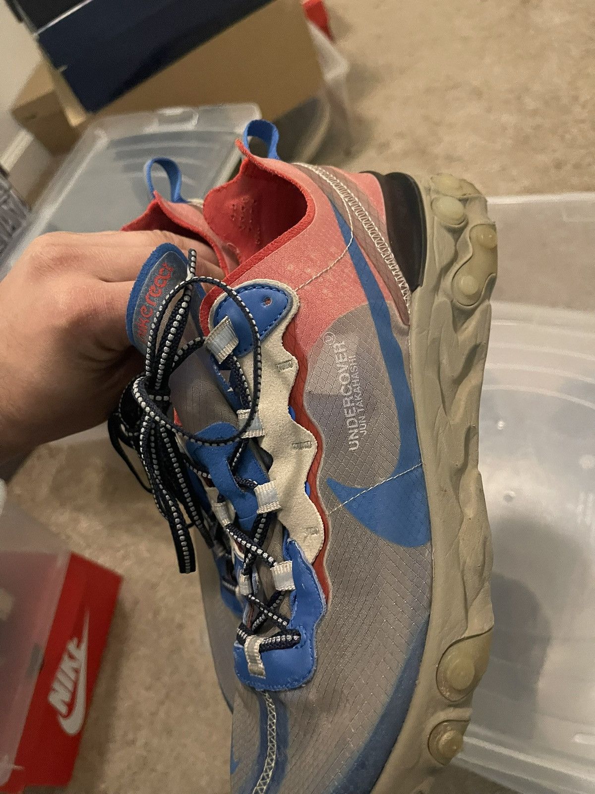 Nike × Undercover Undercover x Nike React Element 87 'Light Beige' Size US 9.5 / EU 42-43 - 2 Thumbnail
