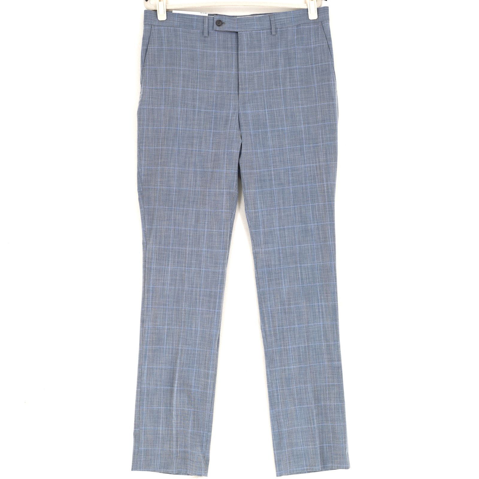 DKNY DKNY Men's Light Grey Plaid Suit Dress Pants Size 30Wx32L Size US 30 / EU 46 - 3 Thumbnail