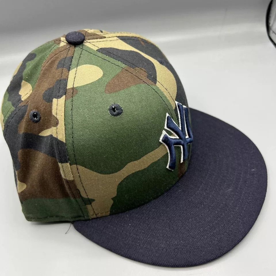 New Era New York Yankees Hat Men 7 3/8 59Fifty New Era MLB Fitted Size ONE SIZE - 3 Thumbnail